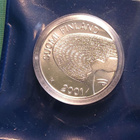 100 mk . 2001 AINO Ackte Kl UNC - pikkukuva 1