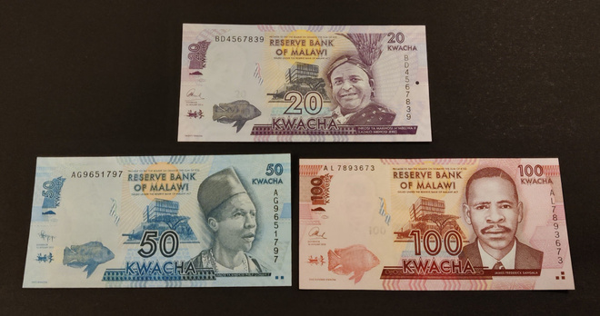 Malawi 20, 50, 100 Kwacha 2014-2021, P63-P65, UNC