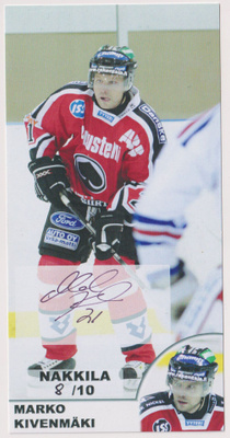 2007-08 Porin Ässät Teamset Marko Kivenmäki AU ** / 10