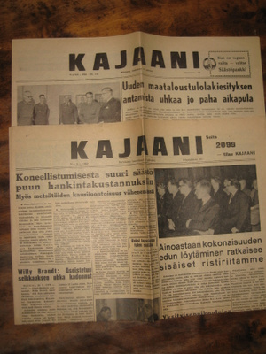 Sanomalehti  Kajaani  2 kpl