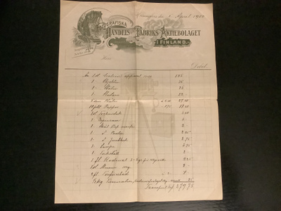 Fotografiska Handels och Fabriks Aktiebolaget 1900