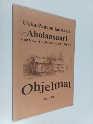 Ukko-Paavon kotisaari, Aholansaari : Ohjelmat, syksy 1998