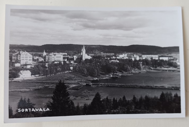 Sortavala, näkymä kaupunkiin, Pitkäsilta, mv vkpk, ei p.
