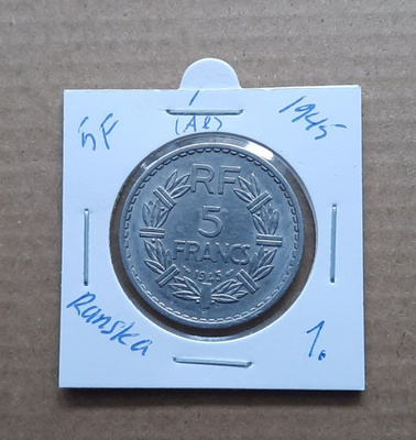 Ranska 5 Francs (Al), 1945