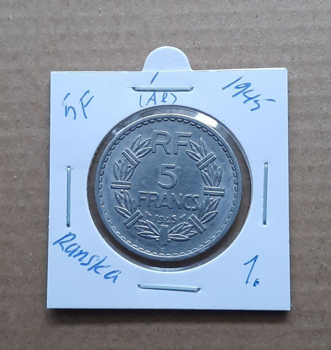 Ranska 5 Francs (Al), 1945