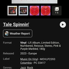 WEATHER REPORT - TALE SPINNIN' LP - pikkukuva 4