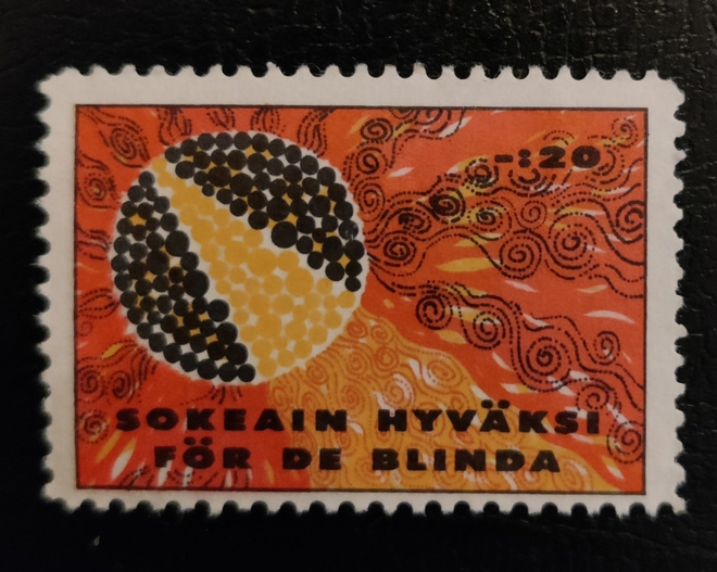 Kirjeensulkijamerkki Sokeain Hyväksi **