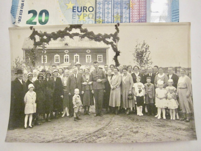 VANHA Valokuva Loimaa Aura? 1920-l Suojeluskuntalainen ym