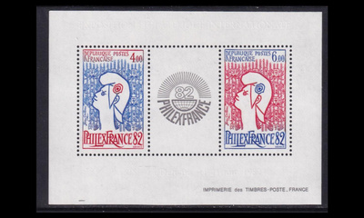 Ranska 2343-4BL6 ** Postimerkkinäyttely (1982)