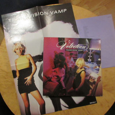 Transvision Vamp: Velveteen (LP 1989) - mukana jättijuliste