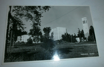 Varkaus, kirkko, vanha mv valokuvapk, p. 1956
