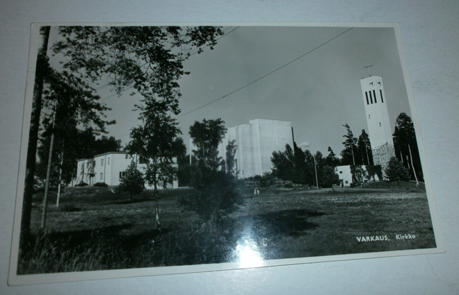 Varkaus, kirkko, vanha mv valokuvapk, p. 1956
