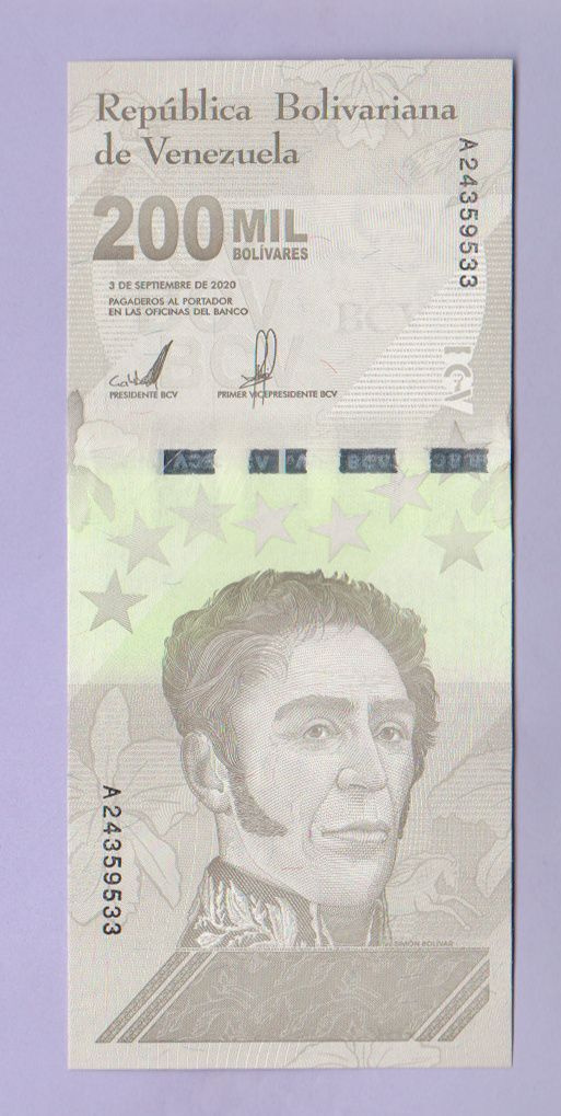Venezuela 200000 (200 MIL) Bolivares v.2020 UNC P-112