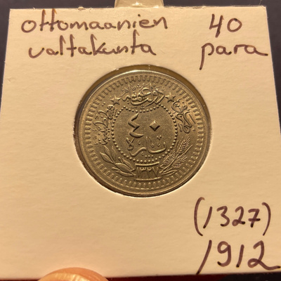 Ottoman Turkey 40 para 1912