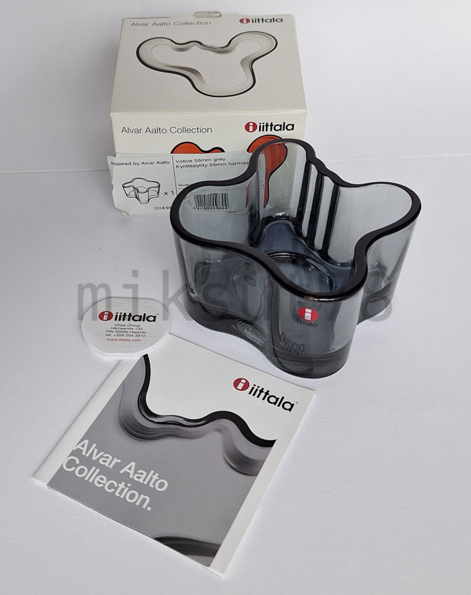 Iittala kynttilälyhty 55mm harmaa *laatikko *UUSI