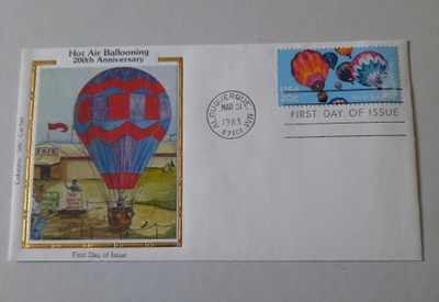 USA FDC 200v kuumailmapalloilua, Colorano "Silk" 1983