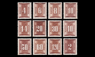 Unkari P_191-202 ** Porto numero ja postitorvi (1951)