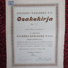 Osakekirja Aulanko- Karlberg v.1931 - pikkukuva 1