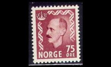 Norja 415 ** Haakon VII 75 öre (1957)