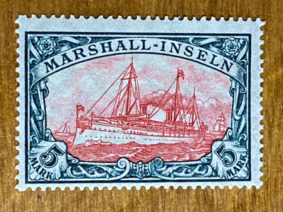 SAKSA REICH 1916-1919 MARSHALL-INSELN SIIRTOMAA MERKKI**