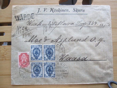 Wärde firmakuori sinetein Skurusta Waasaan 1905