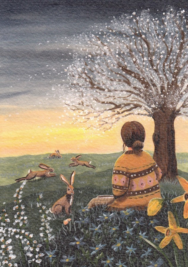 Esther Bennink: Kevät (isohko kortti)