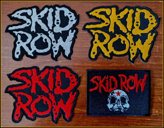 4 kpl erilaisia SKID ROW kangasmerkkejä