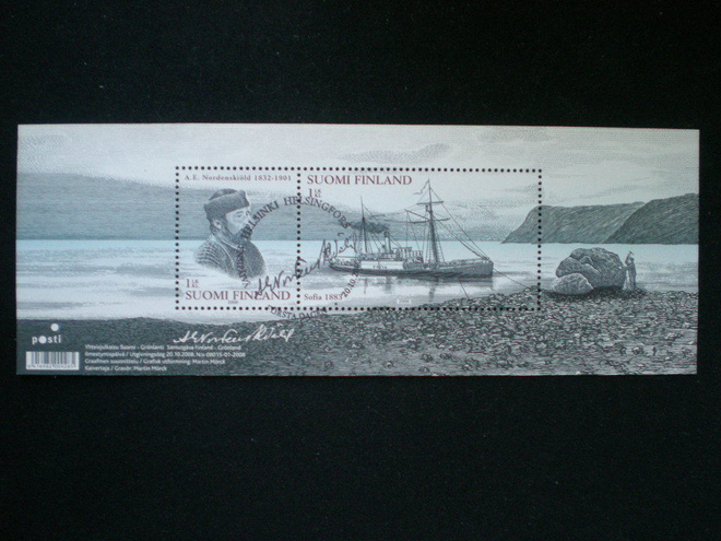 FDC-leimattu blokki Nordenskiöld - LaPe BL54 o