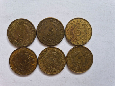 Suomi eri vuosia 5 markka (14289)