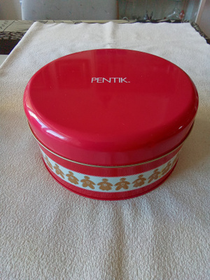 Pentikin peltinen rasia,hieno,ehjä
