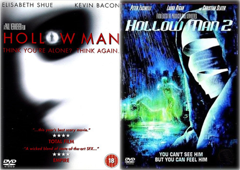Hollow Man 1 + 2, ohj: Paul Verhoeven, kauhu scifi trillerit