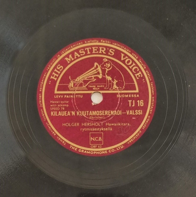 Savikiekko 1952 - Holger Hersholt - His Master's Voice TJ 16