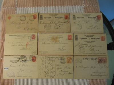 Vanhoja postikortteja 9 kpl.1890-1928