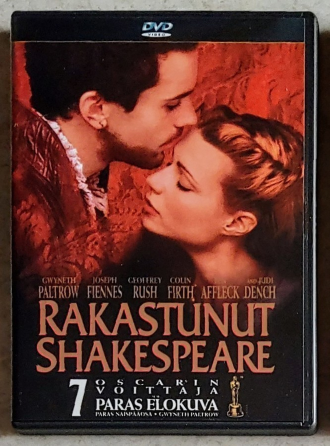 RAKASTUNUT SHAKESPEARE – Suomi-DVD 1998, Shakespeare In Love