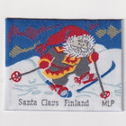 Joulupukki suksilla - kangasmerkki - pikkukuva 1