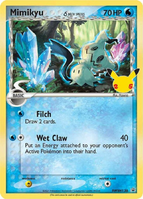 Mimikyu (Delta Species) SWSH 136 - Black Star Promo - NM/M
