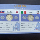 Slovakia 2017 + Italia 2016 2€ Monetan erikoissarja UNC - pikkukuva 1