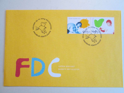 FDC ENSIPÄIVÄKUORI 29.10.2004 2 x 0,65 EUROARVOINEN MERKKI