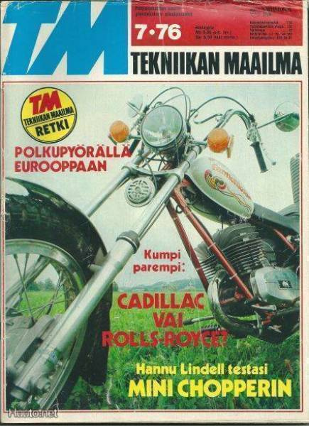 TM – Tekniikan Maailma 7 / 1976 - lehti - Fantic Chopper