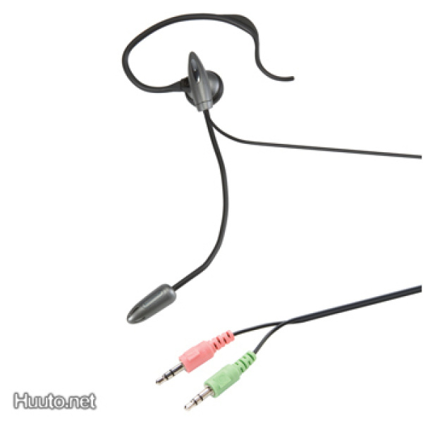 Bandridge In-Ear Headset, 2x3.5mm, 1.8 m, musta/harmaa UUSI