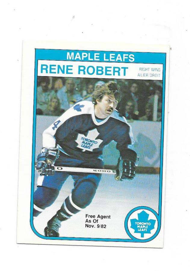 1982-83 OPC #330 Rene Robert  Toronto Maple Leafs