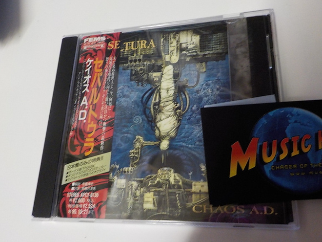 SEPULTURA - CHAOS A.D. 1. JAPANI PAINOS M-/M- CD