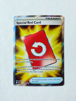 Special Red Card 113/086 Chaos Rising Full Art Holo Rare