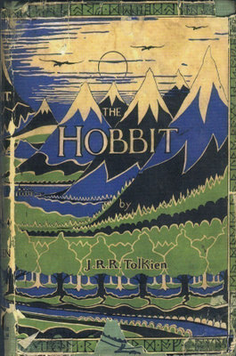 Tolkien : Hobitti-kirjan kansi (postikortti)