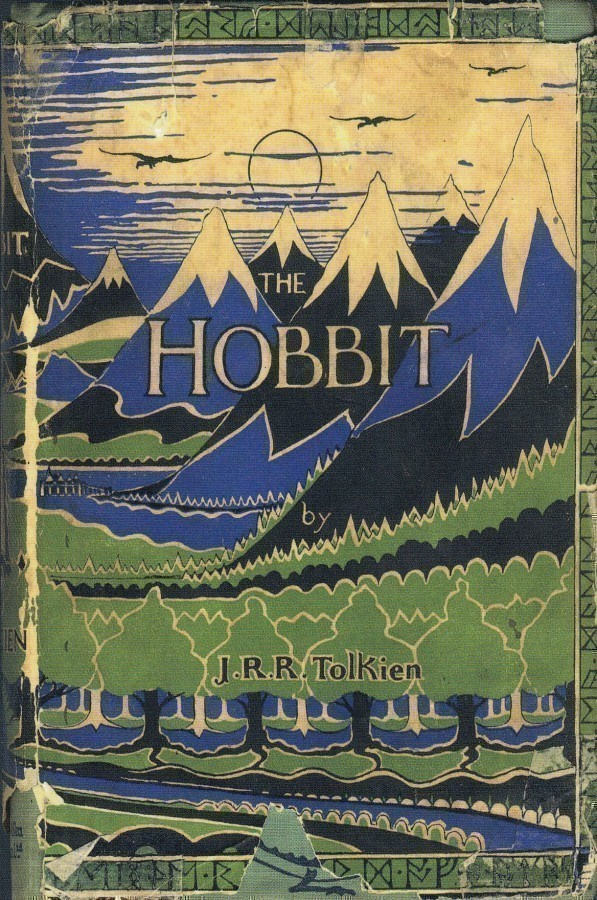 Tolkien : Hobitti-kirjan kansi (postikortti)
