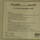 The Original Broadway Cast • Fiddler On The Roof C-Kasetti - pikkukuva 3