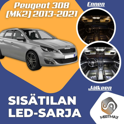 Peugeot 308 (T9) Sisätilan LED-sarja 12-osainen