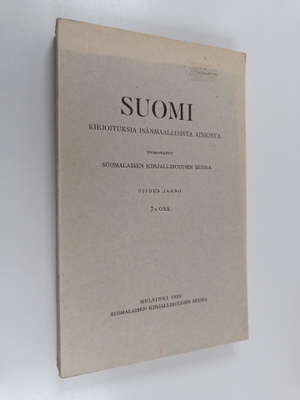 Suomi : kirjoituksia isänmaallisista aineista 5. jakso, 7...