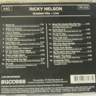 Ricky Nelson • Greatest Hits • Live CD - pikkukuva 2
