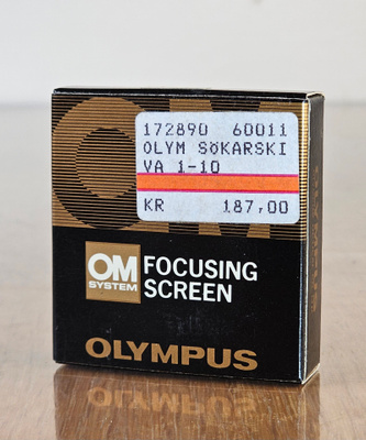 == Olympus OM Focusing Screen 1-10 - New Old Stock